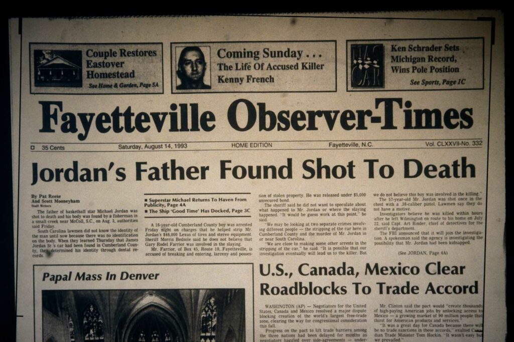 Fayetteville Observer: Michael Jordan's Father Found Shot To Death