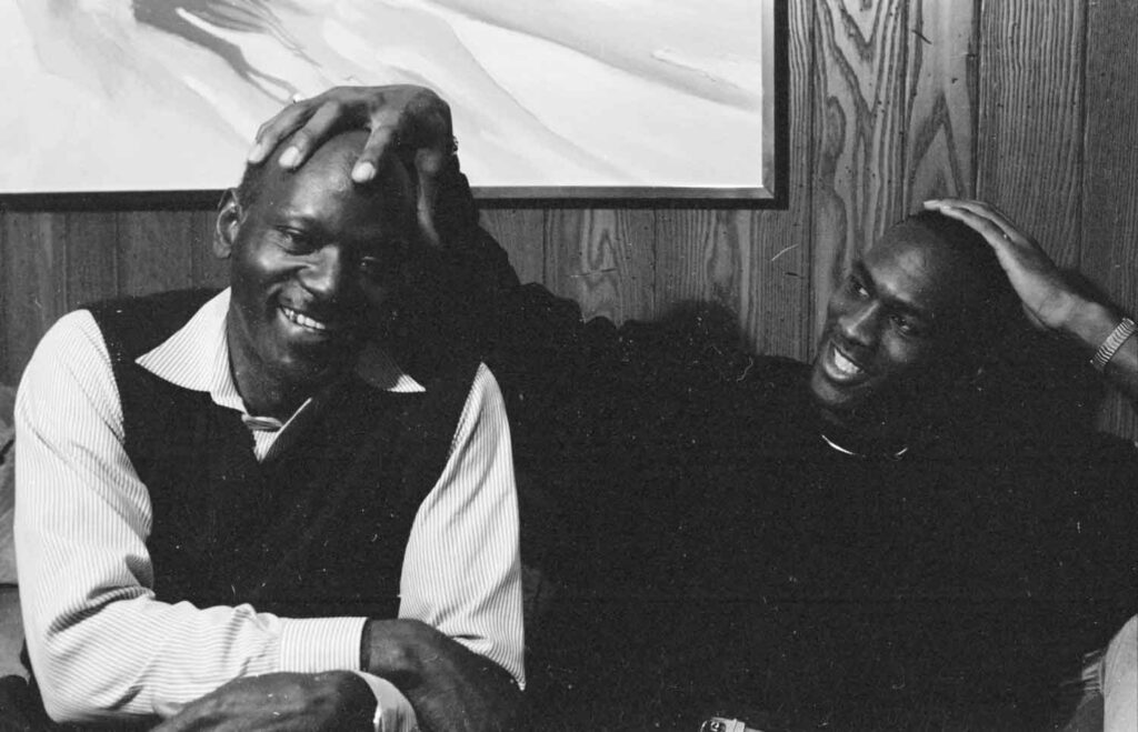 Michael Jordan (right) and his father James R. Jordan, Sr. (left)